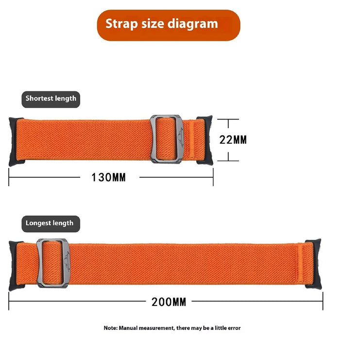 Nylon Strap for Google Pixel Watch 4 41mm / Watch 3 41mm / Watch 2 / Watch Elastic Replacement Watch Band - Orange - 4