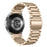 For Samsung Galaxy Watch7 44mm 40mm Stainless Steel Watch Band 3-Beads Wrist Strap - Retro Gold - 1