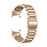 For Samsung Galaxy Watch7 44mm 40mm Stainless Steel Watch Band 3-Beads Wrist Strap - Retro Gold - 2