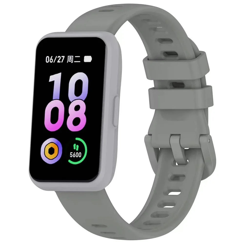 For Keep B4 Silicone Watch Band Adjustable Wrist Strap Replacement - Grey - 2
