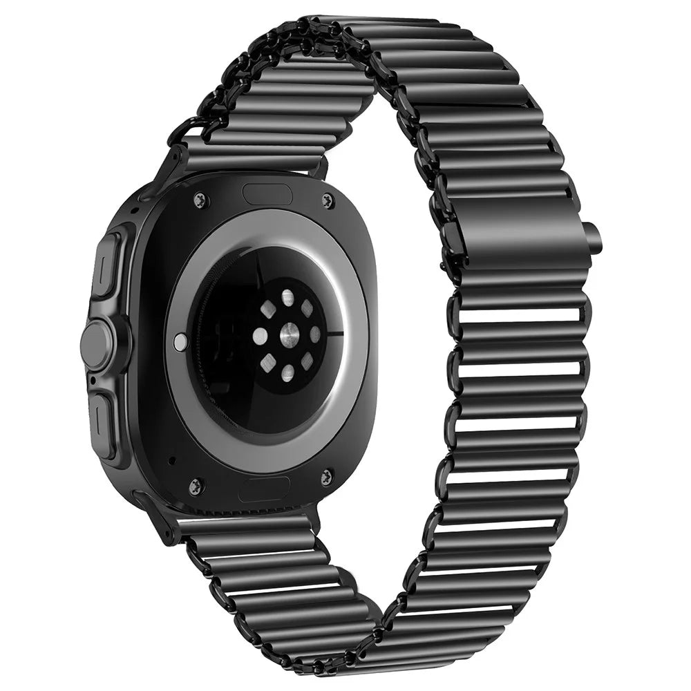 For Samsung Galaxy Watch Ultra2 47mm / Watch Ultra (2025) 47mm / Watch Ultra 47mm Replacement Strap Stainless Steel Smart Watch Band - Black - 1