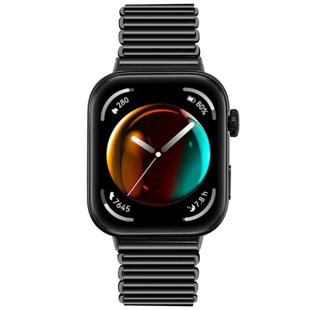 For Huawei Watch Fit 3 Replacement Strap Stainless Steel Smart Watch Band - Black - 3