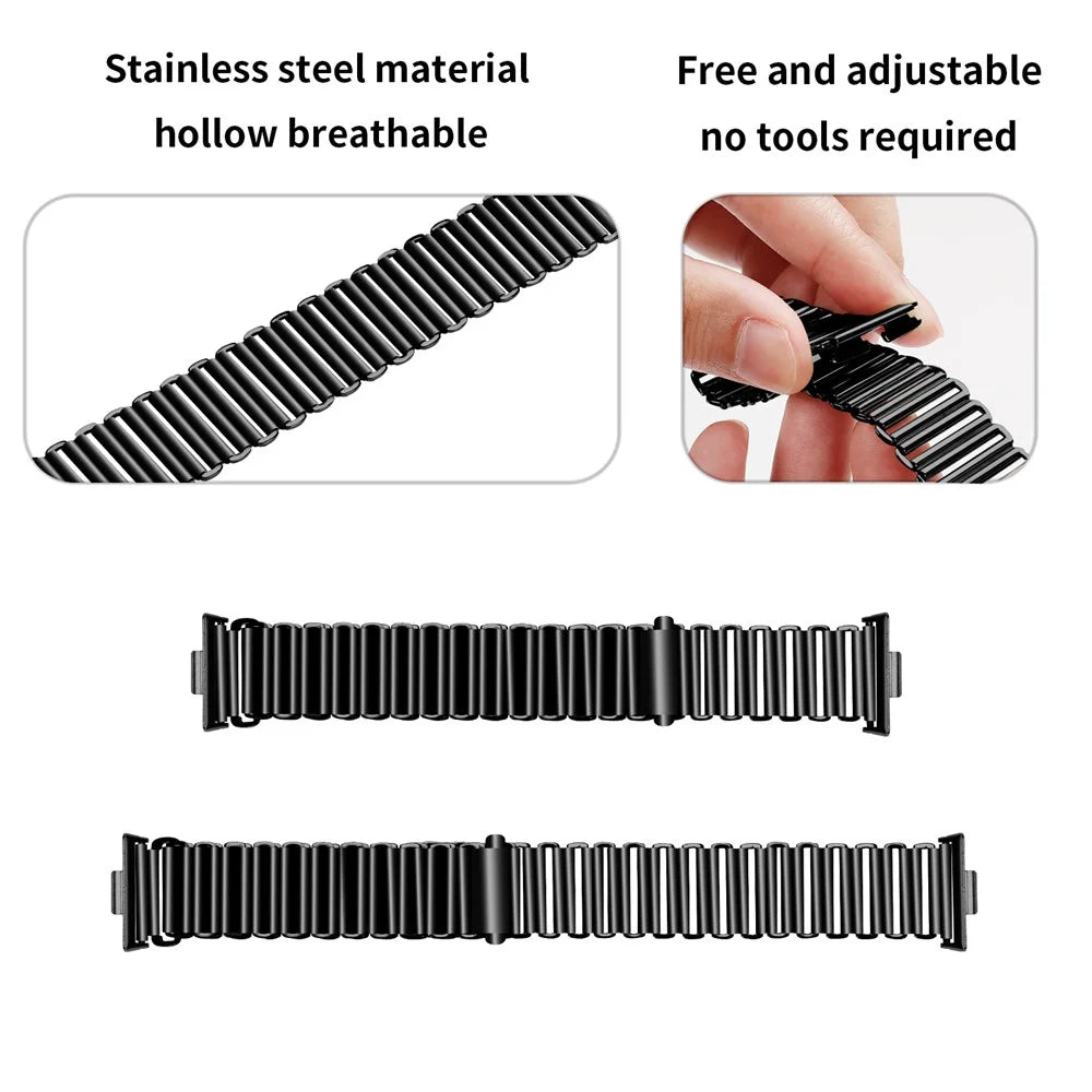 For Huawei Watch Fit 3 Replacement Strap Stainless Steel Smart Watch Band - Black - 4