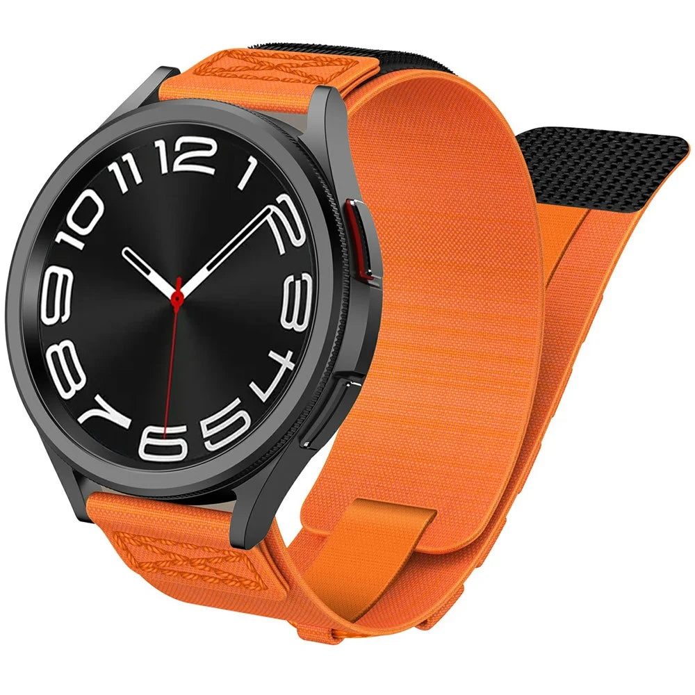 Universal 20mm Strap for Samsung Galaxy Watch7 / Watch6 / Watch 5 44mm 40mm Braided Nylon Watch Band - Orange - 3