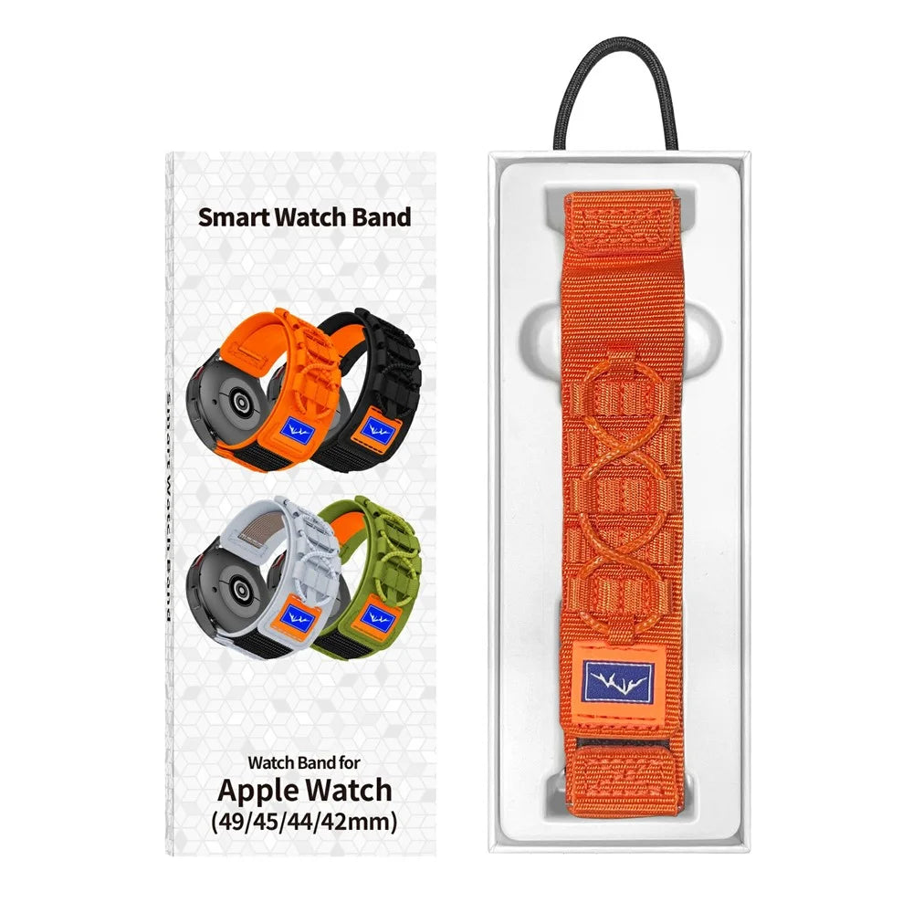 Universal 20mm Strap for Samsung Galaxy Watch7 / Watch6 / Watch 5 44mm 40mm Braided Nylon Watch Band - Orange - 6