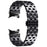 For Samsung Galaxy Watch7 44mm / 40mm Stainless Steel Band with Connector 5-Bead Smart Watch Strap, Black - 1
