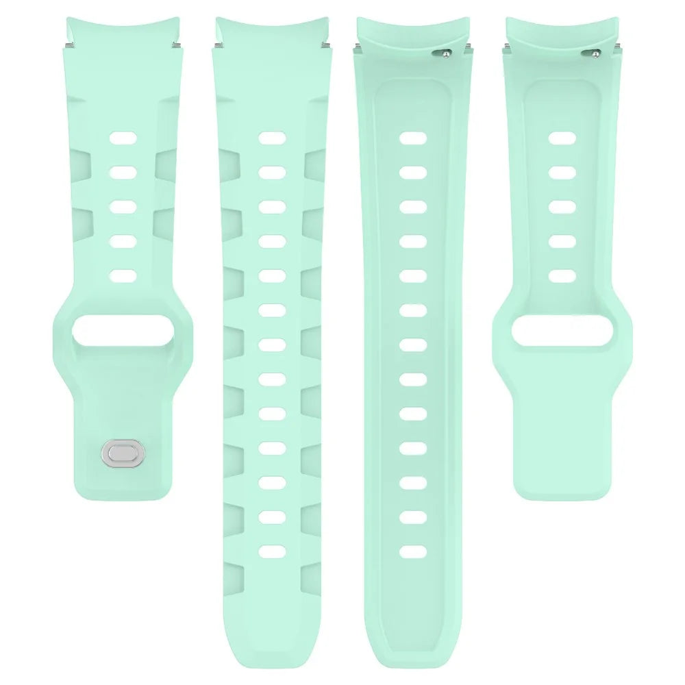 KALEBOL Silicone Band for Samsung Galaxy Watch7 44mm / 40mm Adjustable Watch Strap - Teal - 5