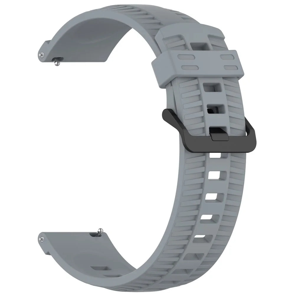 KALEBOL 22mm Silicone Strap for Huawei Watch 4 / 4 Pro / GT 4 46mm Tire Texture Watch Band - Grey - 2