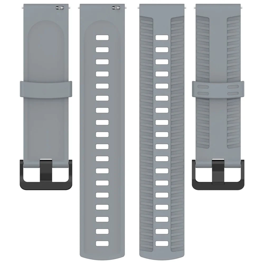 KALEBOL 22mm Silicone Strap for Huawei Watch 4 / 4 Pro / GT 4 46mm Tire Texture Watch Band - Grey - 4