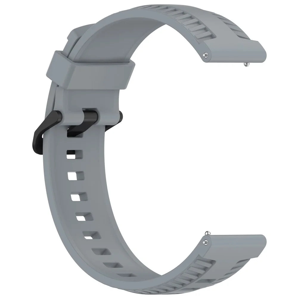 KALEBOL 20mm Watch Strap for Huawei Watch GT 3 42mm / GT 3 Pro 43mm Tire Texture Silicone Wrist Band - Grey - 3