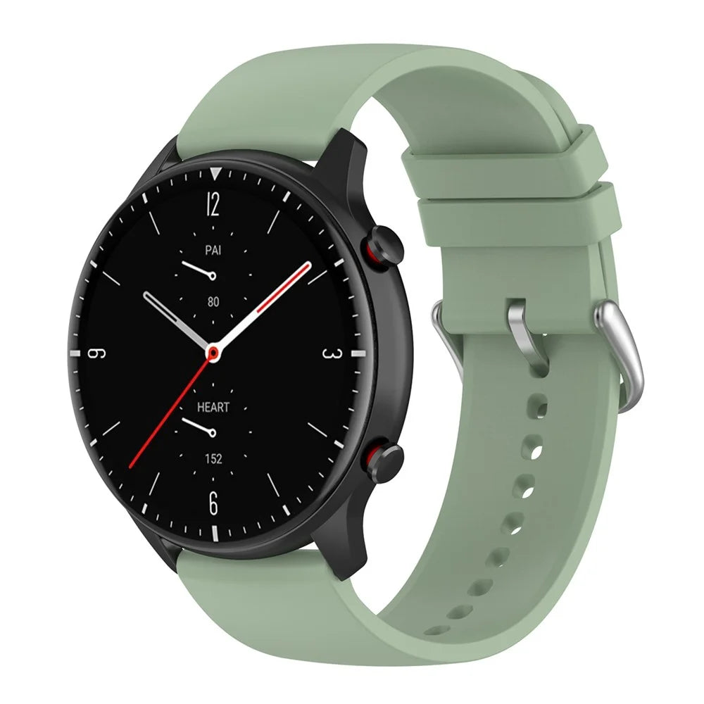 KALEBOL 22mm Silicone Strap for Huawei Watch 4 / 4 Pro / GT 4 46mm Round End Watch Band - Icy Lake Green - 3