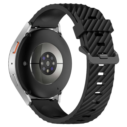KALEBOL 20mm Silicone Band for Huawei Watch GT 3 42mm / GT 3 Pro 43mm Tire Pattern Watch Strap - Black - 1
