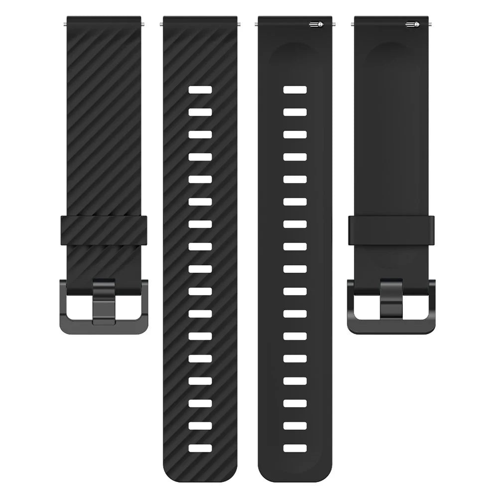 KALEBOL 20mm Silicone Band for Huawei Watch GT 3 42mm / GT 3 Pro 43mm Tire Pattern Watch Strap - Black - 5