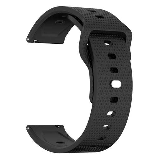 KALEBOL 22mm Strap for Huawei Watch 4 / 4 Pro / GT 4 46mm Dots Silicone Watch Band - Black - 2