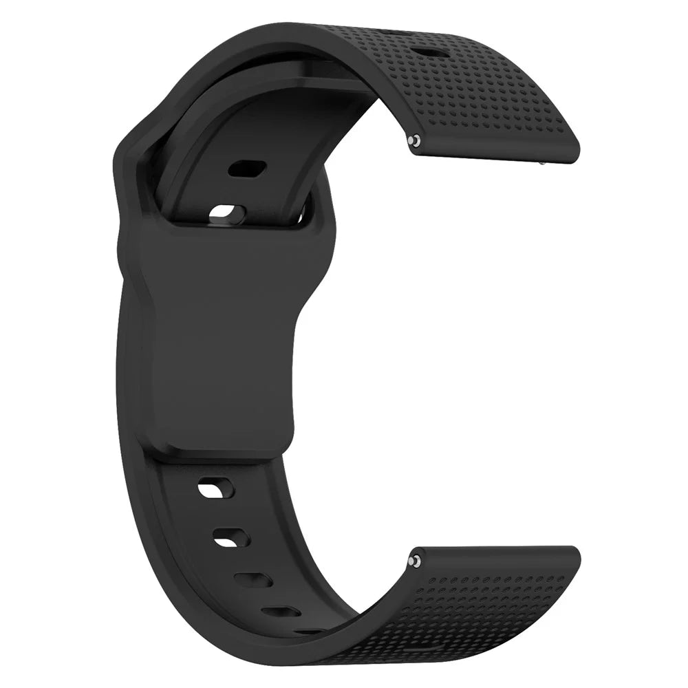 KALEBOL 22mm Strap for Huawei Watch 4 / 4 Pro / GT 4 46mm Dots Silicone Watch Band - Black - 3