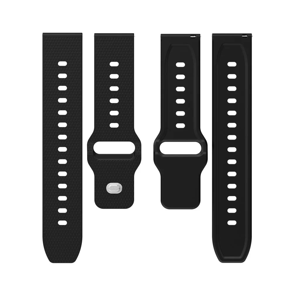 KALEBOL 22mm Strap for Huawei Watch 4 / 4 Pro / GT 4 46mm Dots Silicone Watch Band - Black - 5