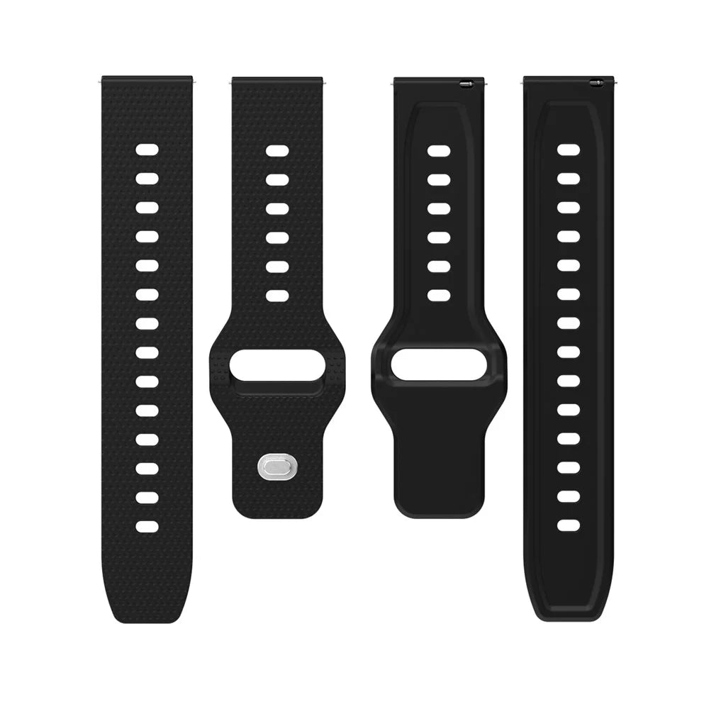 KALEBOL 20mm Strap for Huawei Watch GT 3 42mm / GT 3 Pro 43mm Dots Silicone Watch Band - Black - 5