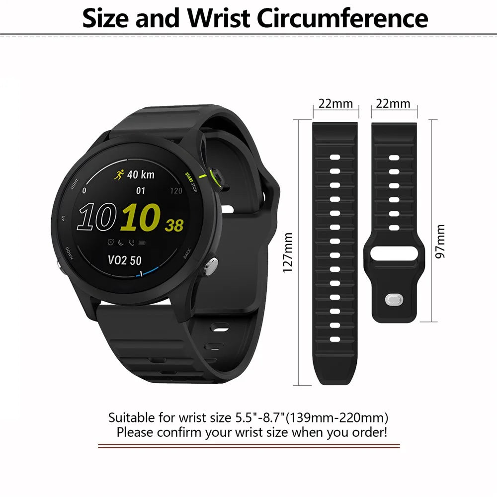 KALEBOL 22mm Silicone Strap for Huawei Watch 4 / 4 Pro / GT 4 46mm Wave Design Watch Band - Black - 7