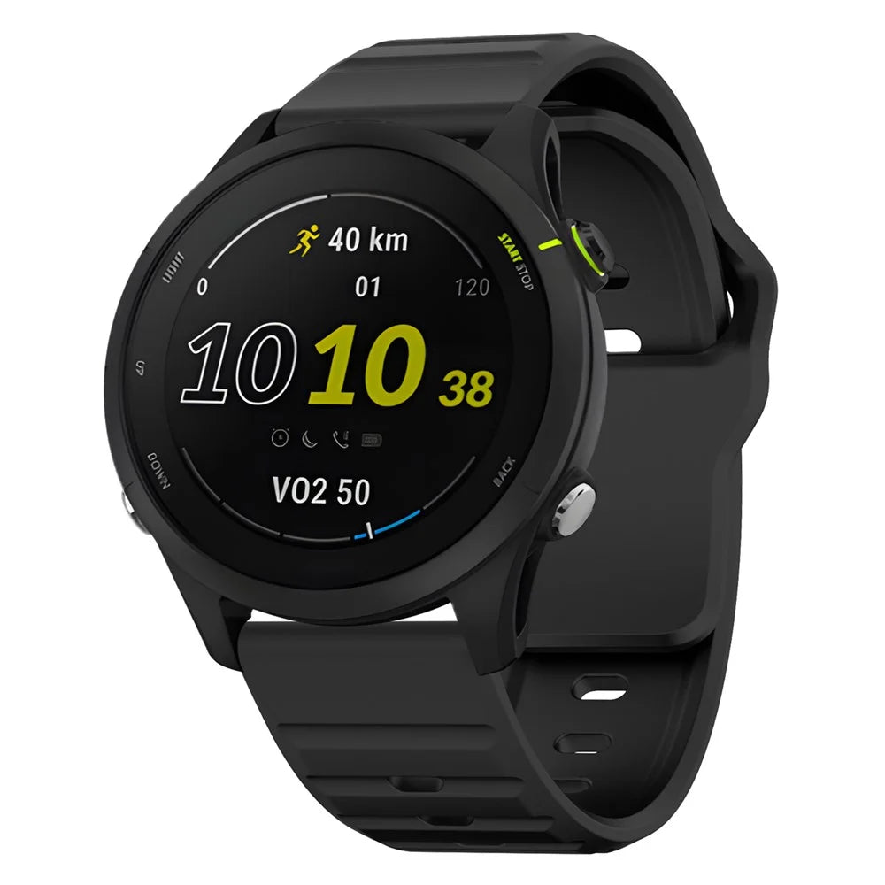 KALEBOL 20mm Silicone Strap for Huawei Watch GT 3 42mm / GT 3 Pro 43mm Wave Design Watch Band - Black - 4
