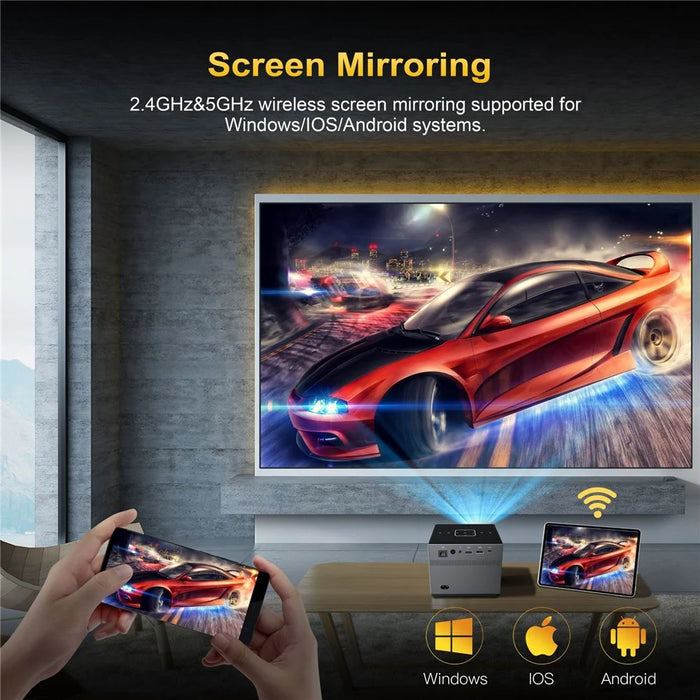 X3 Mini Projector WiFi Bluetooth-compatible Portable Home Theater Video Projector - US Plug - 6