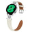 For Samsung Galaxy Watch Active 40mm Watch Band Genuine Cow Leather Flower Decor Adjustable Strap - White - 3