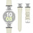For Samsung Galaxy Watch 42mm Watch Band Genuine Cow Leather Flower Decor Adjustable Strap - White - 1