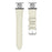 For Garmin Instinct 2S Watch Band Genuine Cow Leather Flower Decor Adjustable Strap - White - 1