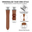 For Garmin Approach S40 / Forerunner 158 Watch Band Genuine Cow Leather Flower Decor Adjustable Strap - Brown - 2