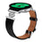 For Garmin vivoactive 5 / Garminactive 5 Watch Band Genuine Cow Leather Flower Decor Adjustable Strap - Black - 2