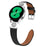 For Garmin vivoactive 5 / Garminactive 5 Watch Band Genuine Cow Leather Flower Decor Adjustable Strap - Black - 3