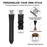 For Garmin vivoactive 5 / Garminactive 5 Watch Band Genuine Cow Leather Flower Decor Adjustable Strap - Black - 4
