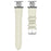 For Gabb Watch 1 Watch Band Genuine Cow Leather Flower Decor Adjustable Strap - White - 1