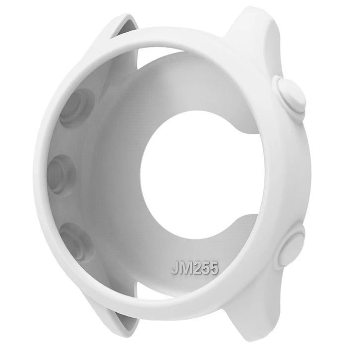 For Garmin Forerunner 255 / Forerunner 265 Cross-Texture Silicone Band with Watch Case - White - 3