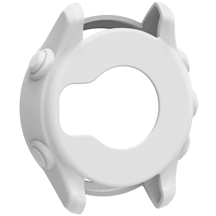 For Garmin Forerunner 255 / Forerunner 265 Cross-Texture Silicone Band with Watch Case - White - 4