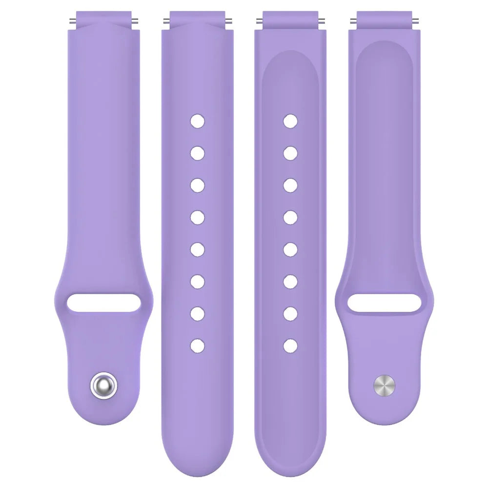 Replacment Band for 12mm Universal Smart Watch Reverse Buckle Silicone Watch Strap - Purple - 5