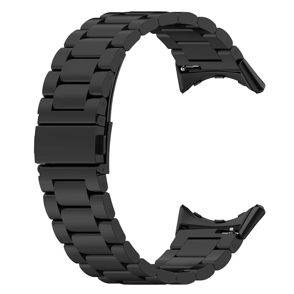 For Google Pixel Watch 4 41mm / Watch 3 41mm / Watch 2 / Watch Strap Replacement Stainless Steel Watch Band - Black - 3