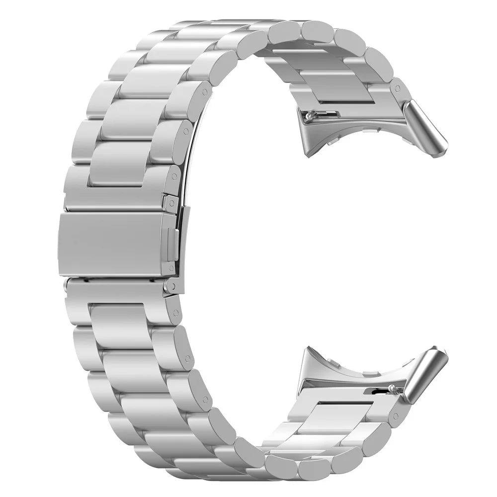For Google Pixel Watch 4 41mm / Watch 3 41mm / Watch 2 / Watch Strap Replacement Stainless Steel Watch Band - Silver - 3