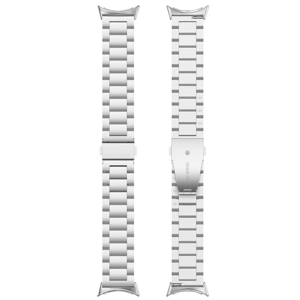 For Google Pixel Watch 4 41mm / Watch 3 41mm / Watch 2 / Watch Strap Replacement Stainless Steel Watch Band - Silver - 5