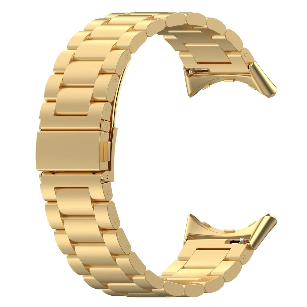 For Google Pixel Watch 4 41mm / Watch 3 41mm / Watch 2 / Watch Strap Replacement Stainless Steel Watch Band - Gold - 3