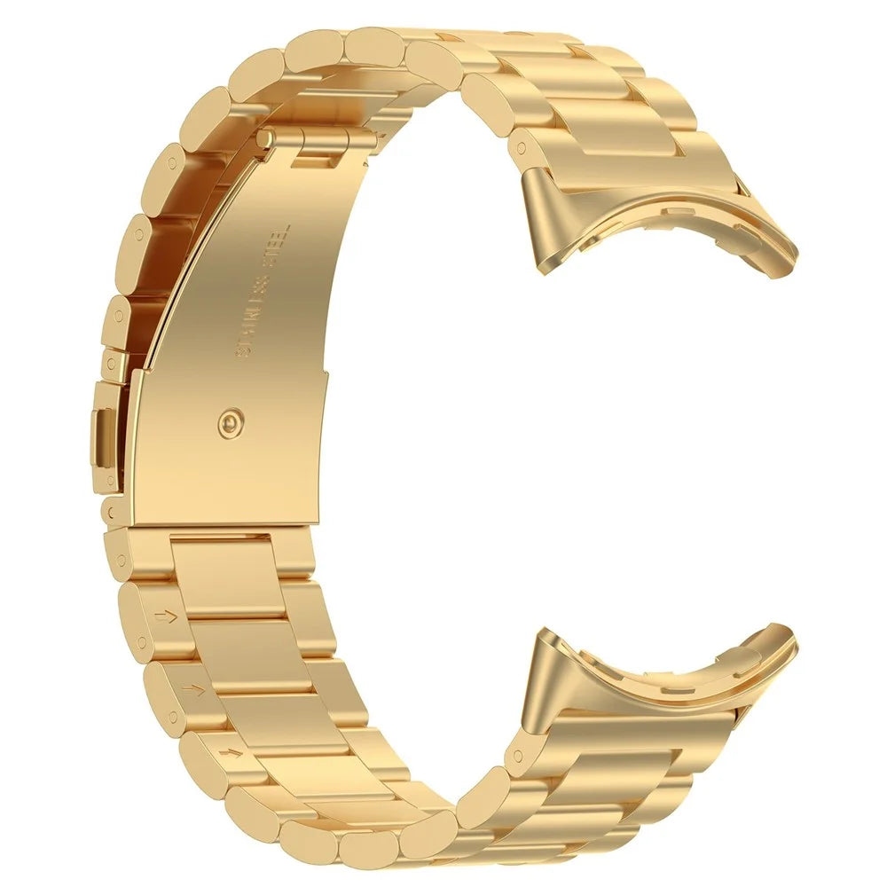 For Google Pixel Watch 4 41mm / Watch 3 41mm / Watch 2 / Watch Strap Replacement Stainless Steel Watch Band - Gold - 4