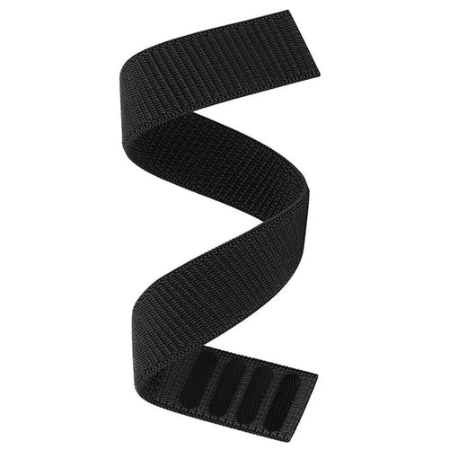 20mm Nylon Watch Band for Garmin Fenix 8S / Fenix 7S / Descent MK3 43mm Magic Tape Wrist Band - Black - 1