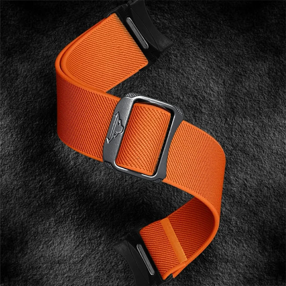 Nylon Strap for Samsung Galaxy Watch FE 40mm / Watch7 / Watch6 / Watch 5 / Watch4 Elastic Band - Orange - 5