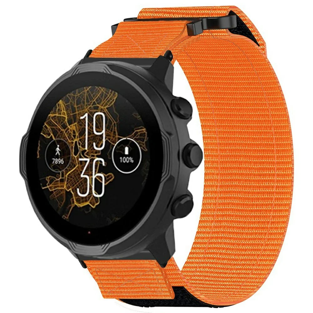 24mm Nylon Watch Band for Suunto 9 / 7 / Spartan Sport Wrist HR Baro  Loop Fastener Strap - Orange - 2