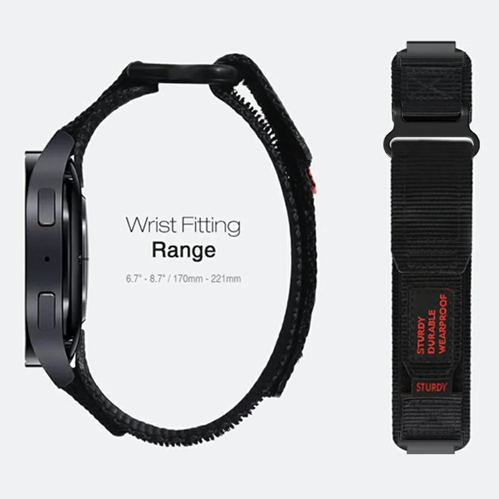 For Huawei Watch GT 4 41mm / Garmin Venu 3S Nylon Watch Band 18mm Loop Fastener Strap - Army Green - 6