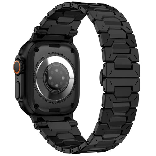 Strap for Apple Watch Ultra 3 2 1 49mm / Series 11 10 46mm / 9 8 7 45mm / SE3 SE2 SE 6 5 4 44mm / 3 2 1 42mm Stainless Steel Band - Black - 1