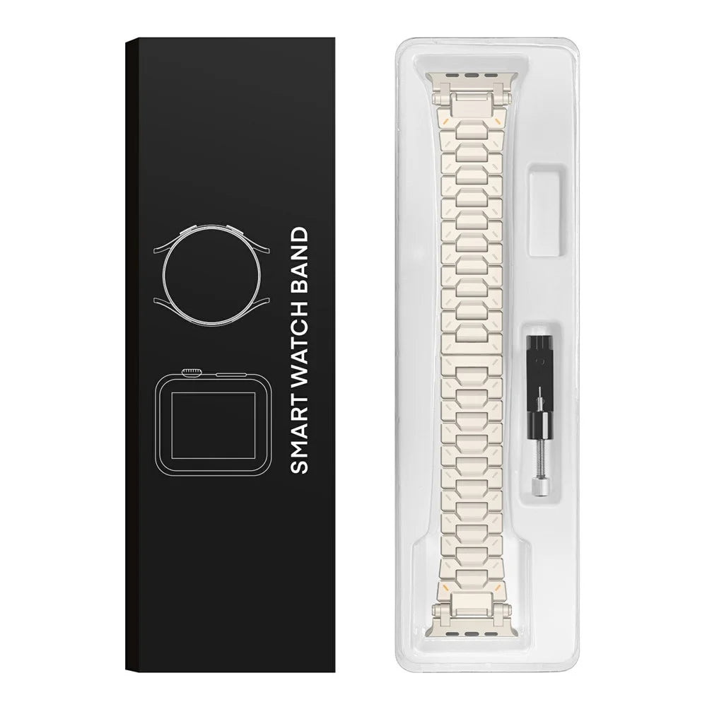 Strap for Apple Watch Ultra 3 2 1 49mm / Series 11 10 46mm / 9 8 7 45mm / SE3 SE2 SE 6 5 4 44mm / 3 2 1 42mm Watch Band with Tool - Titanium - 6