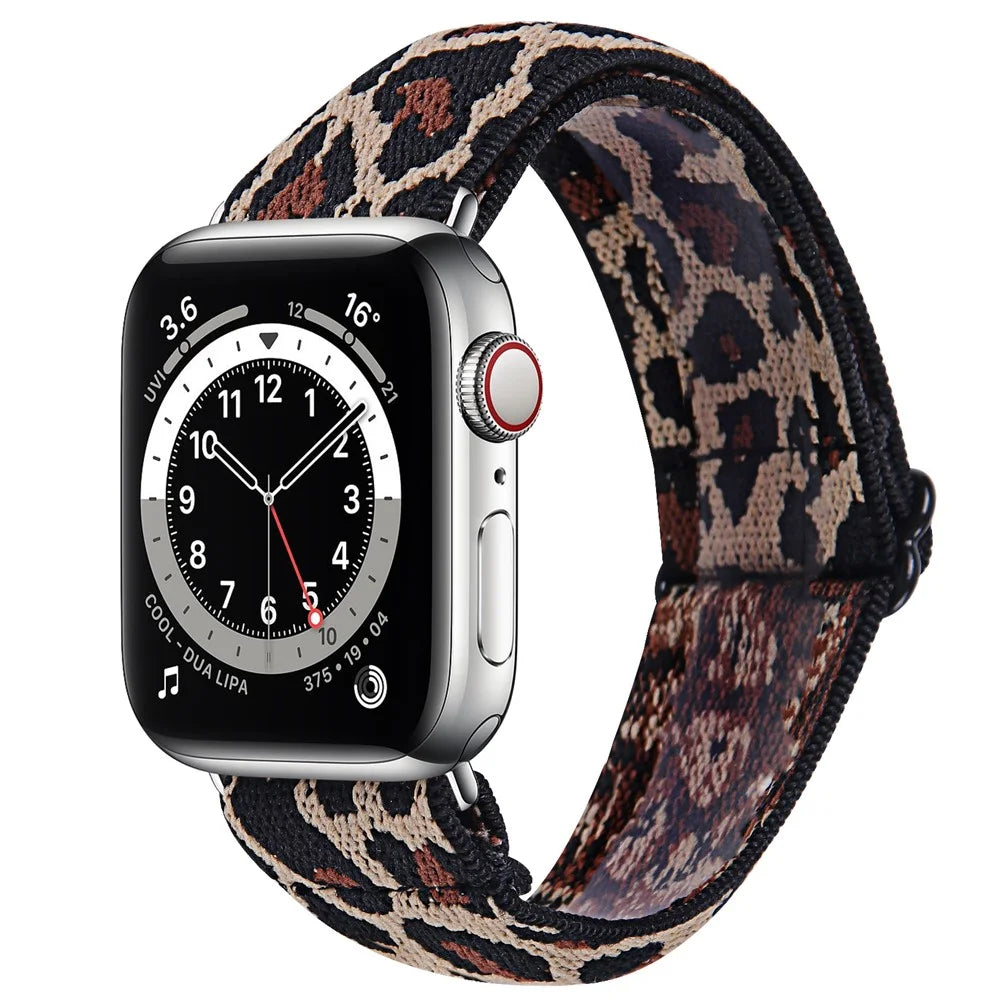 Elastic Nylon Band Watch Strap Replacement for Watch Ultra 49mm / Ultra 2 49mm / Series 9 45mm / SE (2023) 44mm / Series 8 / 7 45mm / Series 6 / 5 / 4 / SE / SE (2022) 44m / Series 3 / 2 / 1 42mm - Style C - 2