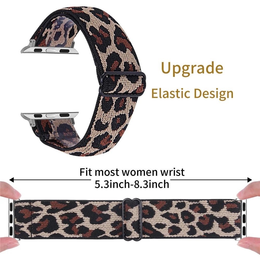 Elastic Nylon Band Watch Strap Replacement for Watch Ultra 49mm / Ultra 2 49mm / Series 9 45mm / SE (2023) 44mm / Series 8 / 7 45mm / Series 6 / 5 / 4 / SE / SE (2022) 44m / Series 3 / 2 / 1 42mm - Style C - 3