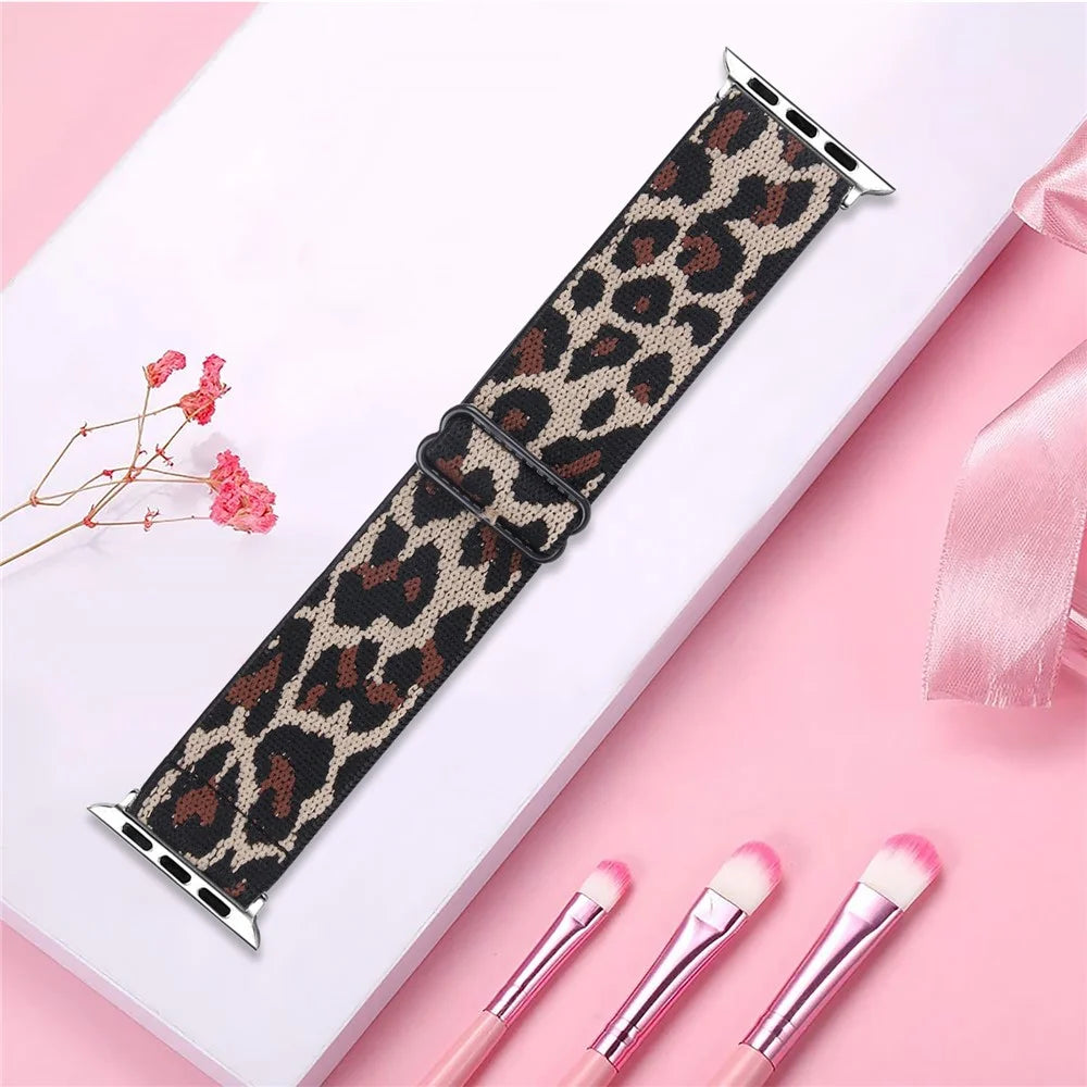 Elastic Nylon Band Watch Strap Replacement for Watch Ultra 49mm / Ultra 2 49mm / Series 9 45mm / SE (2023) 44mm / Series 8 / 7 45mm / Series 6 / 5 / 4 / SE / SE (2022) 44m / Series 3 / 2 / 1 42mm - Style C - 5