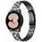 For Samsung Galaxy Watch7 44mm / 40mm Watch Band Rhinestone Decor Double Snap Smart Watch Strap - Black - 2